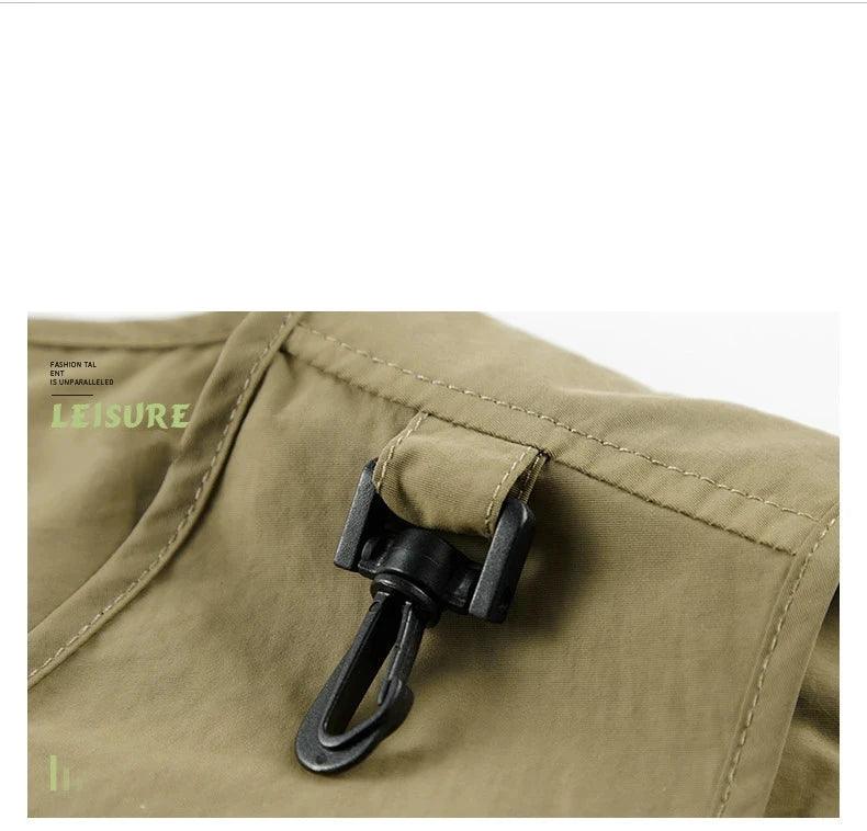 FGKKS 2025 Colete de lazer ao ar livre masculino novo multi-bolso respirável casaco esportivo