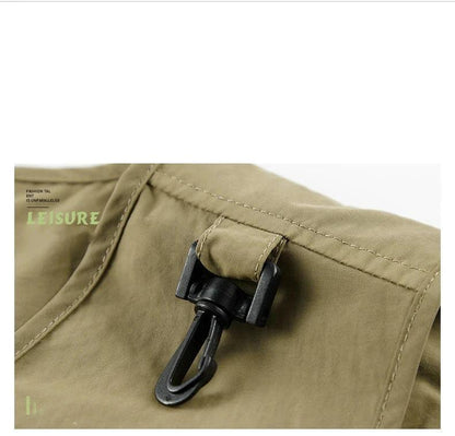 FGKKS 2025 Colete de lazer ao ar livre masculino novo multi-bolso respirável casaco esportivo
