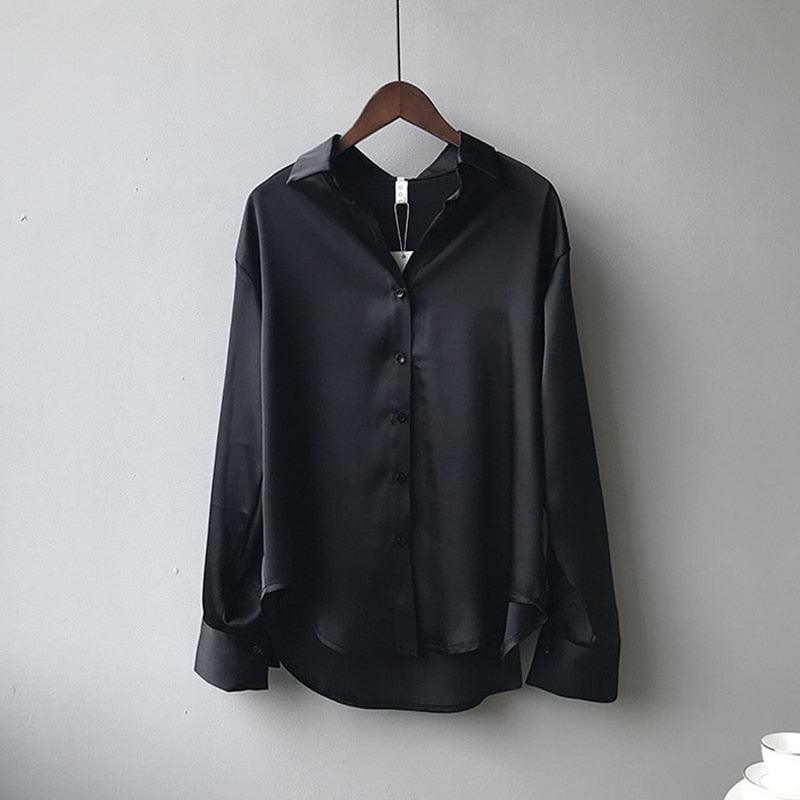 Blusa De Seda Coreana Para Escritório 