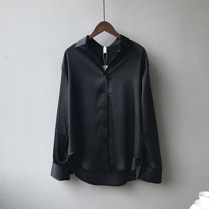 Blusa De Seda Coreana Para Escritório 