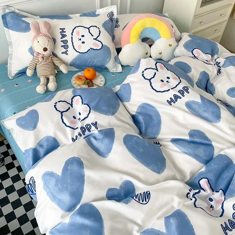 Conjunto de Roupa de Cama Desenho Animado Infantil: Solteiro, Casal e Queen Size