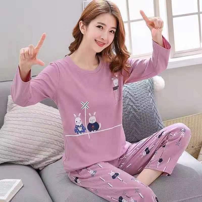 Novo Pijama Feminino de Outono e Inverno: Manga Longa para Conforto e Estilo na Estação Mais Fria - Loja Universo 4V