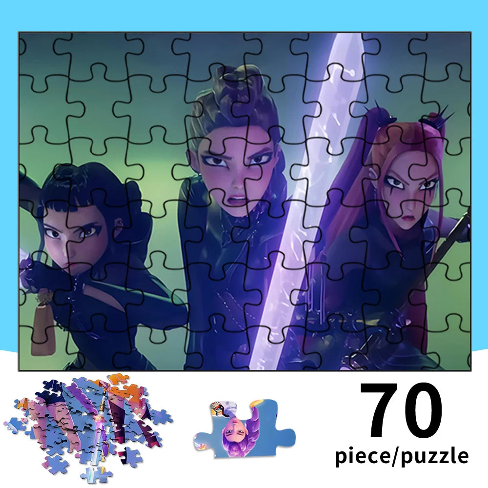 Quebra-Cabeça KPOP Demon Hunters – 70 Peças