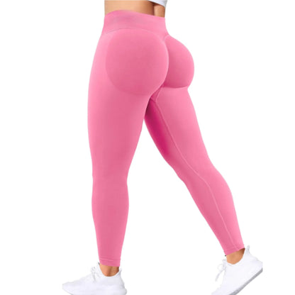 Calça Legging Feminina Seamless para Yoga – Cintura Alta em Três Seções, Modeladora e Levanta Bumbum