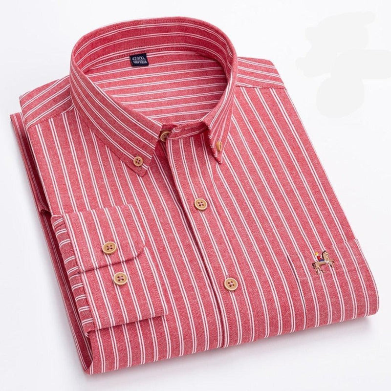 Camisas Masculinas Oxford de Algodão