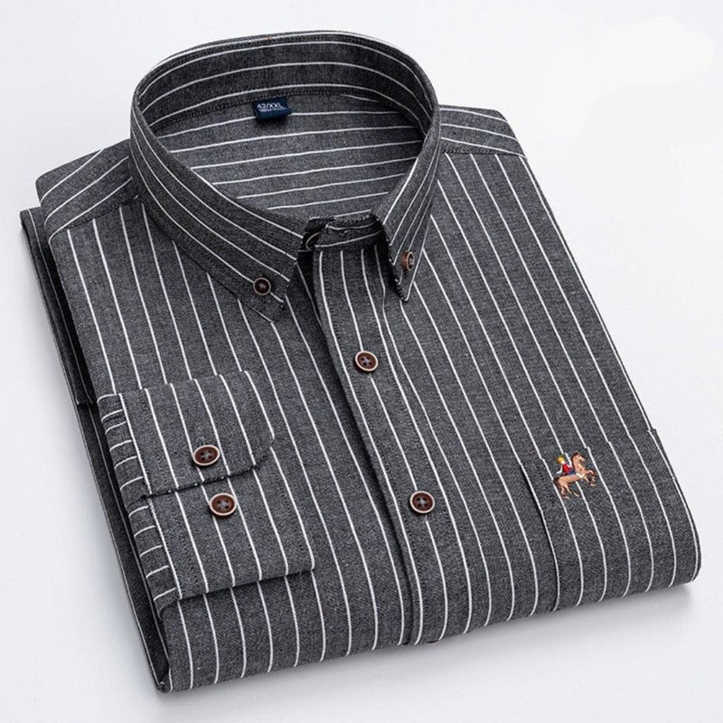 Camisas Masculinas Oxford de Algodão