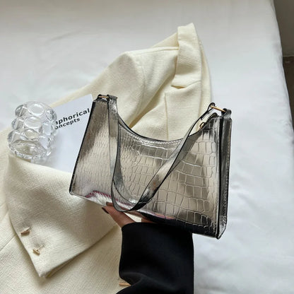 Bolsa Casual Retrô Feminina - Elegância em Couro com Alça de Corrente
