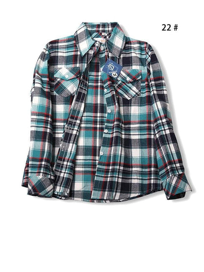 Camisas Femininas Xadrez de Mangas Compridas: Estilo Casual em Alta - Loja Universo 4V