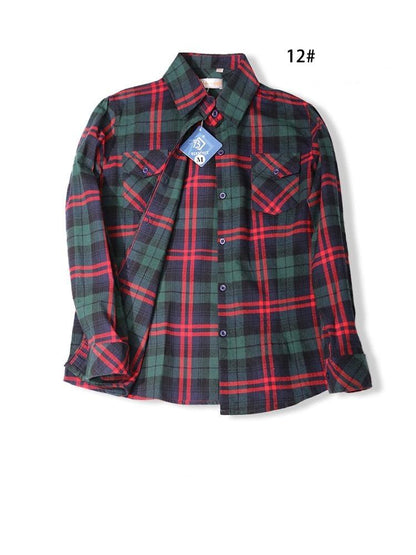 Camisas Femininas Xadrez de Mangas Compridas: Estilo Casual em Alta - Loja Universo 4V