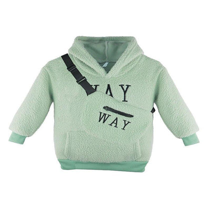 Moletom de Inverno com Capuz para Meninos e Meninas: Conforto e Estilo com Lã Grosso - Loja Universo 4V