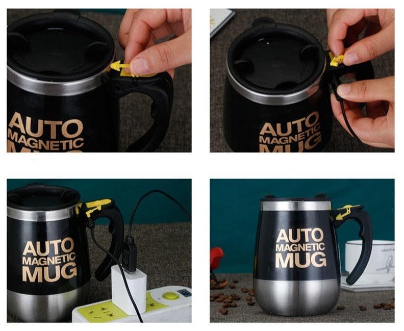 Caneca Magnética de Auto-Agitação Automática: Bebidas Sempre Bem Misturadas - Loja Universo 4V