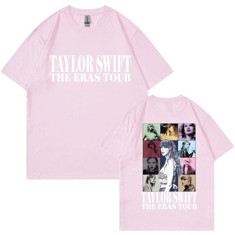 Camiseta Manga Curta Turnê Mundial Taylor Swift: Estilo Unissex para Fãs - Loja Universo 4V