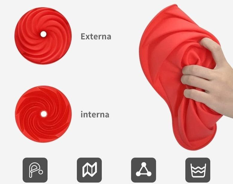 Assadeira de Silicone Molde de Bolo Antiaderente Design em Espiral