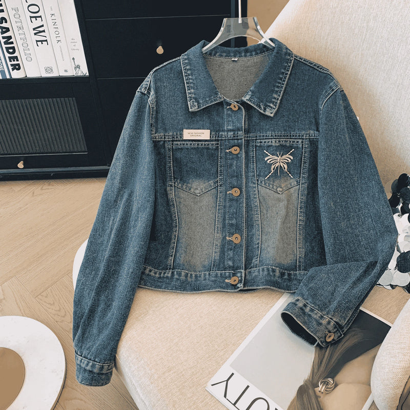 Jaqueta Feminina Jeans – Estilo Clássico com Toque Coreano e Caimento Solto