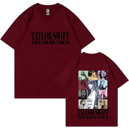 Camiseta Manga Curta Turnê Mundial Taylor Swift: Estilo Unissex para Fãs - Loja Universo 4V