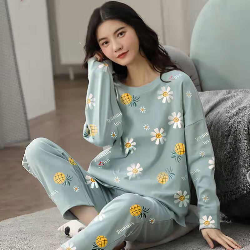 Novo Pijama Feminino de Outono e Inverno: Manga Longa para Conforto e Estilo na Estação Mais Fria