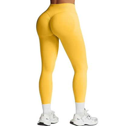 Calça Legging Feminina Seamless para Yoga – Cintura Alta em Três Seções, Modeladora e Levanta Bumbum