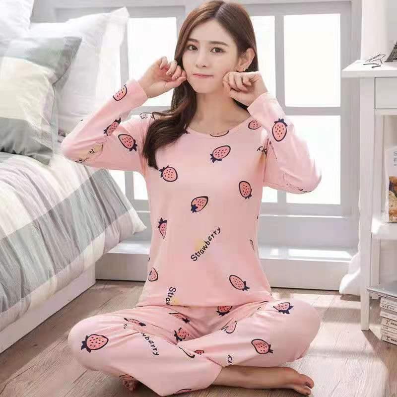 Novo Pijama Feminino de Outono e Inverno: Manga Longa para Conforto e Estilo na Estação Mais Fria