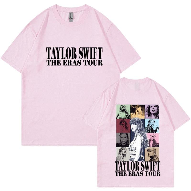 Camiseta Manga Curta Turnê Mundial Taylor Swift: Estilo Unissex para Fãs