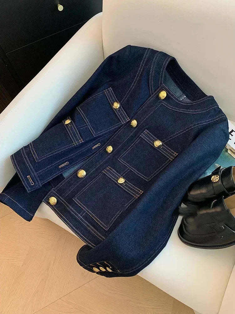 Jaqueta Feminina Jeans – Estilo Clássico com Toque Coreano e Caimento Solto