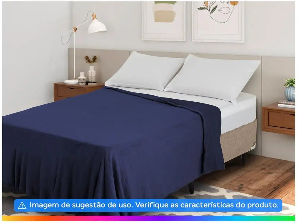 Cobertor Casal Jolitex Dyuri Mix Azul Jeans