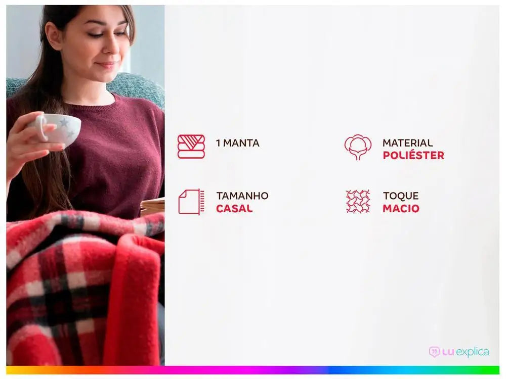 Cobertor Casal Jolitex Dyuri Mix Azul Jeans