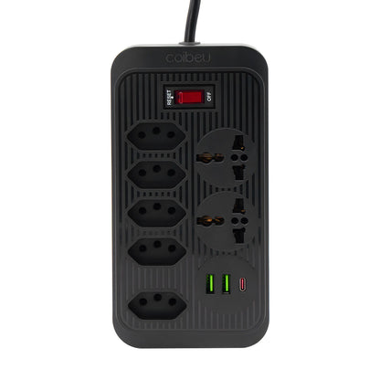 Extensão Elétrica com Entradas USB – Filtro de Linha 10A Bivolt 100-220V