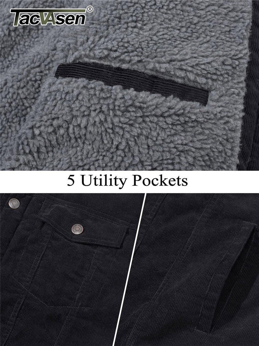 Jaqueta Masculina de Veludo Cotelê Forrada com Lã Sherpa: Estilo e Conforto em Dias Frios - Loja Universo 4V