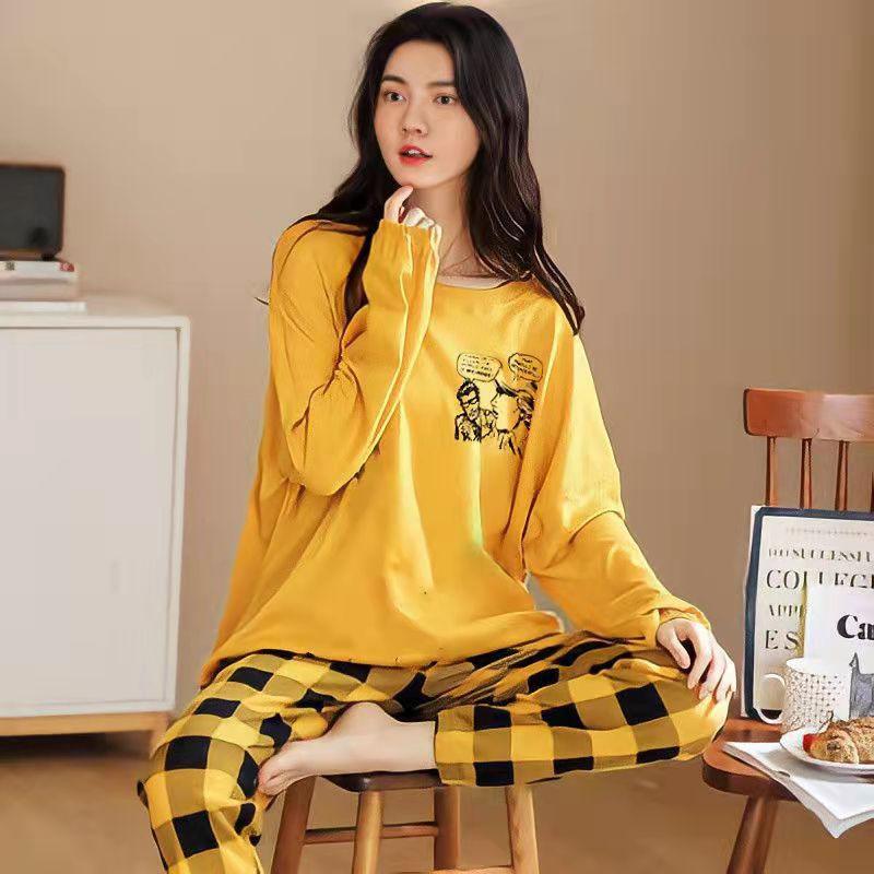 Novo Pijama Feminino de Outono e Inverno: Manga Longa para Conforto e Estilo na Estação Mais Fria - Loja Universo 4V