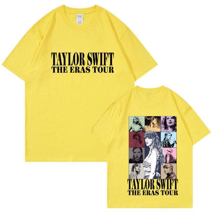 Camiseta Manga Curta Turnê Mundial Taylor Swift: Estilo Unissex para Fãs - Loja Universo 4V