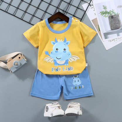 Novo Conjunto de Roupas Infantis Desenho Animado: T-shirt e Calças para Meninos e Meninas - Conforto e Estilo para os Bebês - Loja Universo 4V