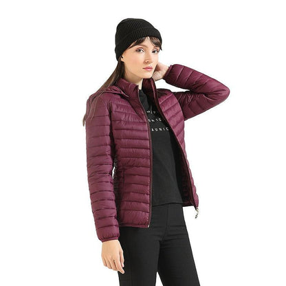 Jaqueta Puffer com Capuz para Mulheres: Conforto e Estilo em um Casaco Acolchoado - Loja Universo 4V