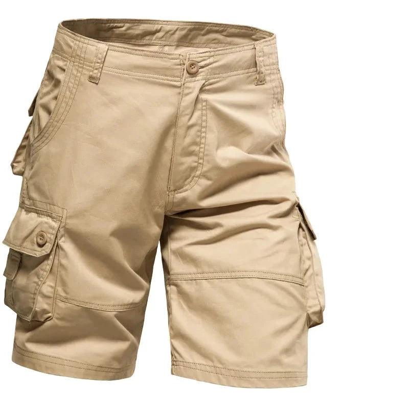 Shorts Masculinos Soltos de Tamanho Grande com Múltiplos Bolsos