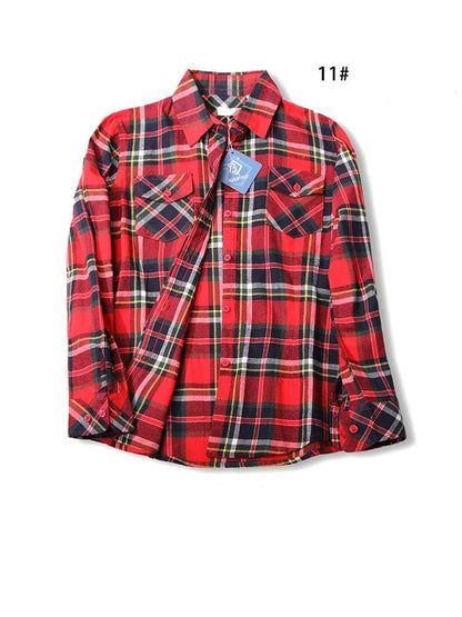 Camisas Femininas Xadrez de Mangas Compridas: Estilo Casual em Alta - Loja Universo 4V