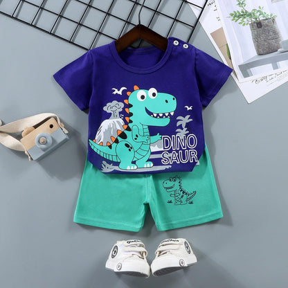 Novo Conjunto de Roupas Infantis Desenho Animado: T-shirt e Calças para Meninos e Meninas - Conforto e Estilo para os Bebês - Loja Universo 4V