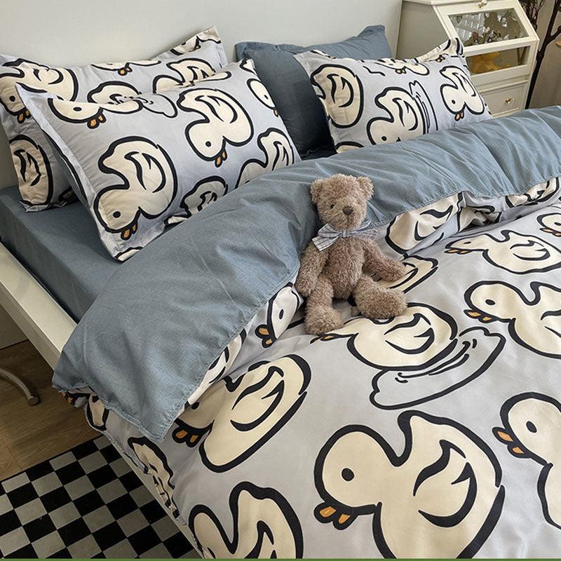 Conjunto de Roupa de Cama Desenho Animado Infantil: Solteiro, Casal e Queen Size