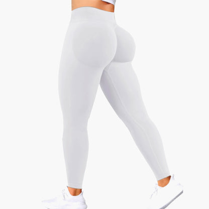 Calça Legging Feminina Seamless para Yoga – Cintura Alta em Três Seções, Modeladora e Levanta Bumbum
