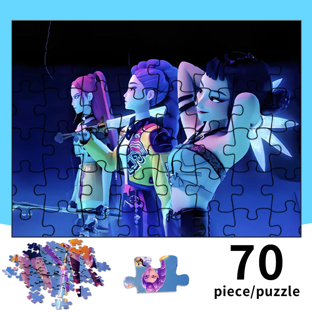 Quebra-Cabeça KPOP Demon Hunters – 70 Peças