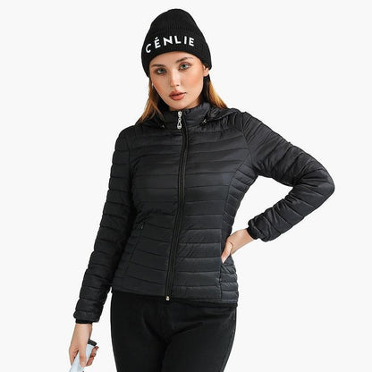 Jaqueta Puffer com Capuz para Mulheres: Conforto e Estilo em um Casaco Acolchoado - Loja Universo 4V