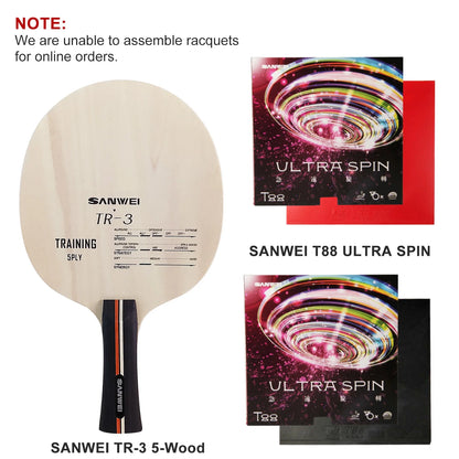 SANWEI TR-3 Lâmina de Tênis de Mesa - Controle e Elasticidade para Jogadores Ofensivos