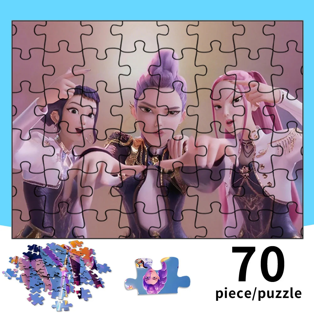 Quebra-Cabeça KPOP Demon Hunters – 70 Peças