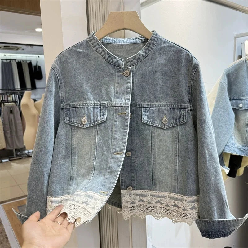 Jaqueta Feminina Jeans – Estilo Clássico com Toque Coreano e Caimento Solto