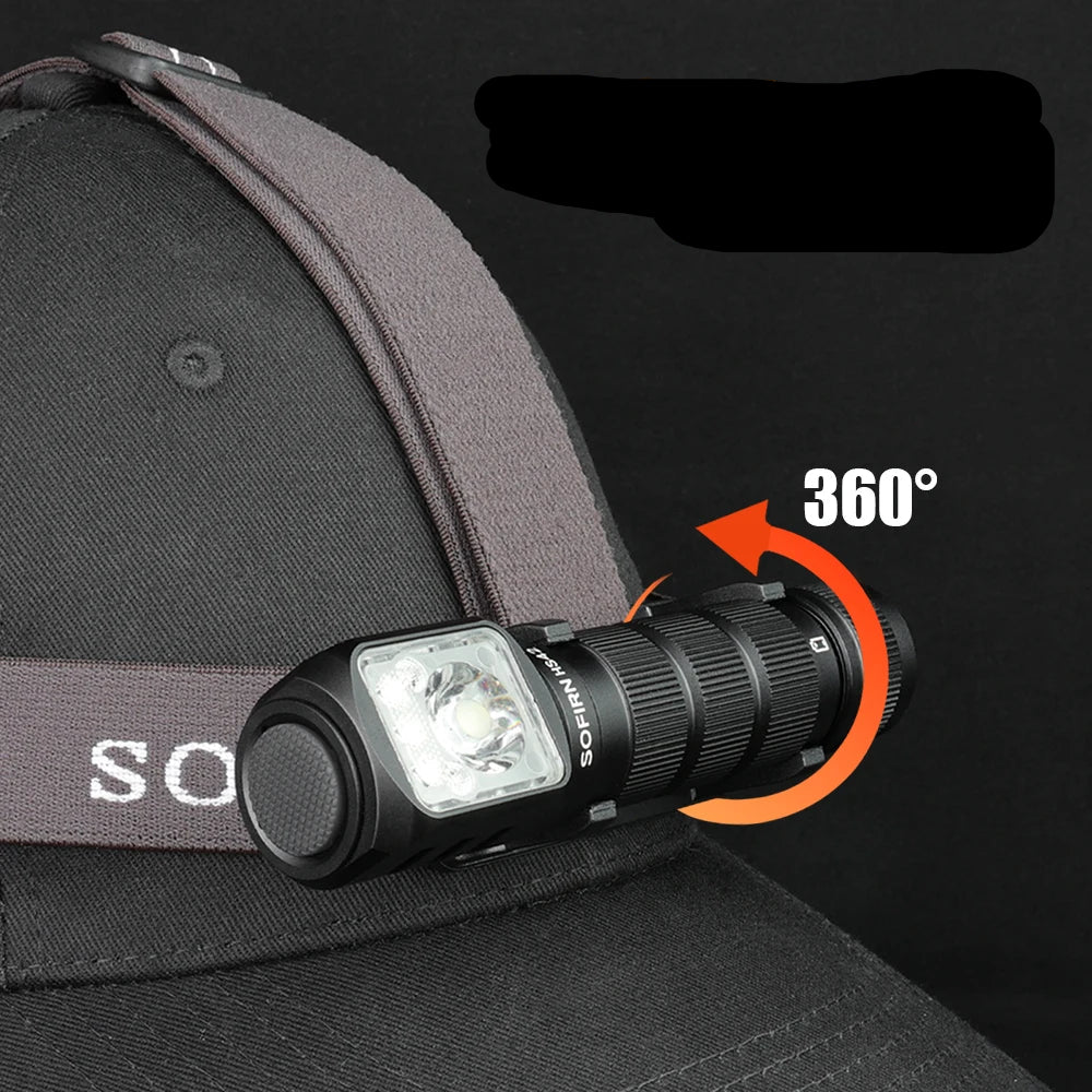 Farol Recarregável SOFIRN HS42 2100lm com Luz Vermelha e USB-C