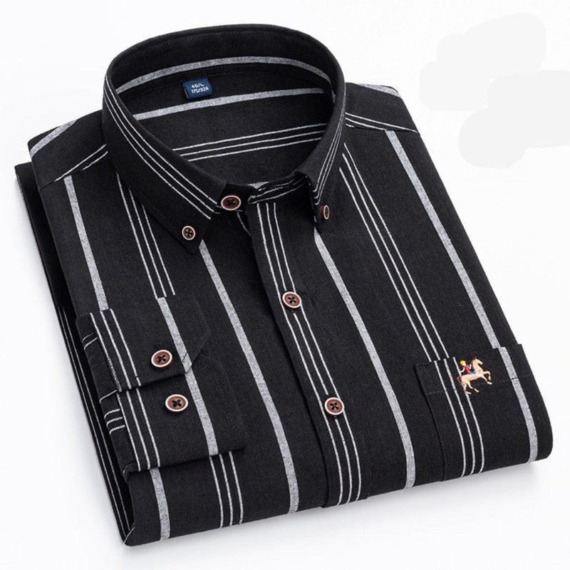 Camisas Masculinas Oxford de Algodão