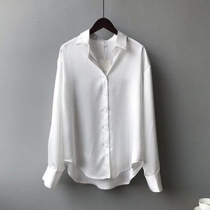 Blusa De Seda Coreana Para Escritório 