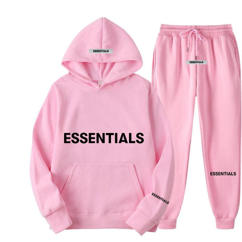 Conjunto de Moletom com Capuz Essentials: Conforto Refletivo em Estilo Unissex