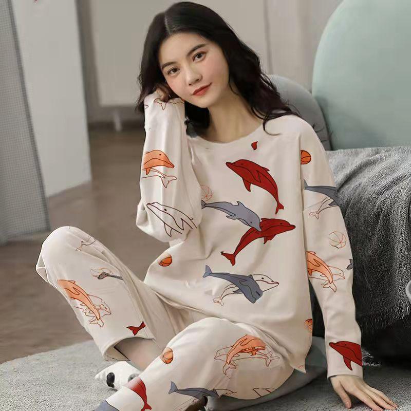 Novo Pijama Feminino de Outono e Inverno: Manga Longa para Conforto e Estilo na Estação Mais Fria - Loja Universo 4V