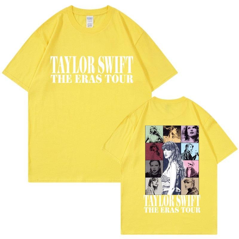 Camiseta Manga Curta Turnê Mundial Taylor Swift: Estilo Unissex para Fãs - Loja Universo 4V