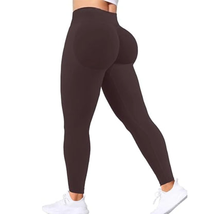 Calça Legging Feminina Seamless para Yoga – Cintura Alta em Três Seções, Modeladora e Levanta Bumbum