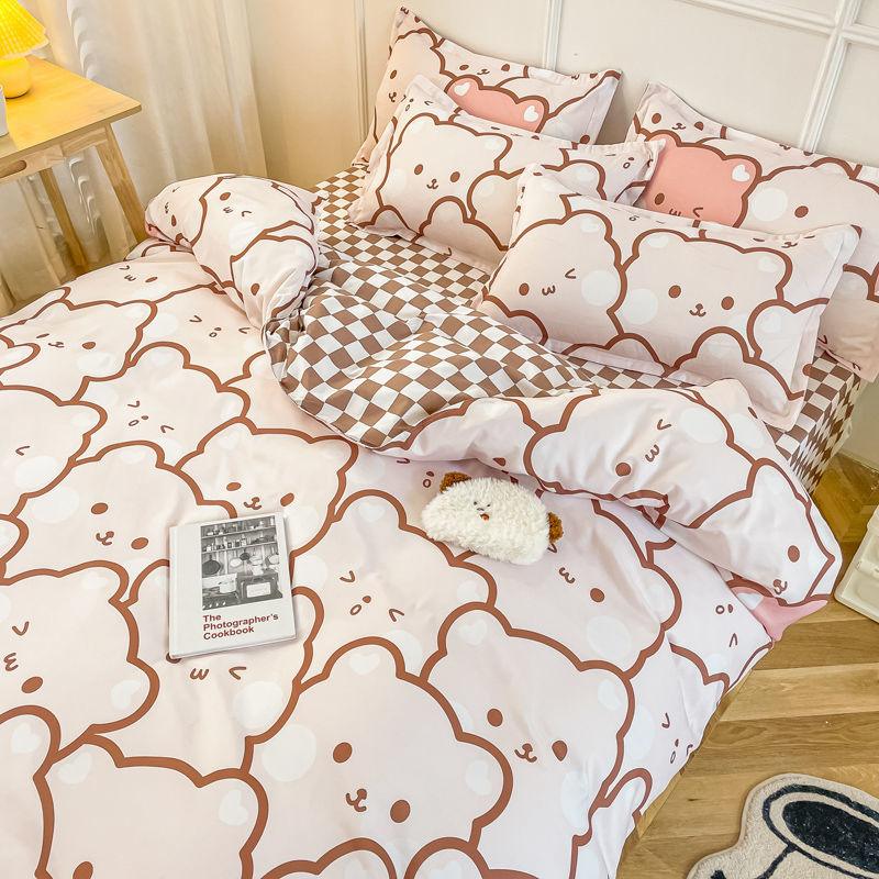 Conjunto de Roupa de Cama Desenho Animado Infantil: Solteiro, Casal e Queen Size